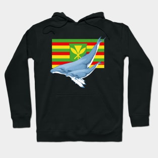 Humpback whales with Hawaiian Kanaka Maoli flag Hoodie